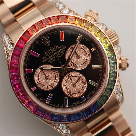 rolex daytona rainbow custom|rolex rainbow daytona original price.